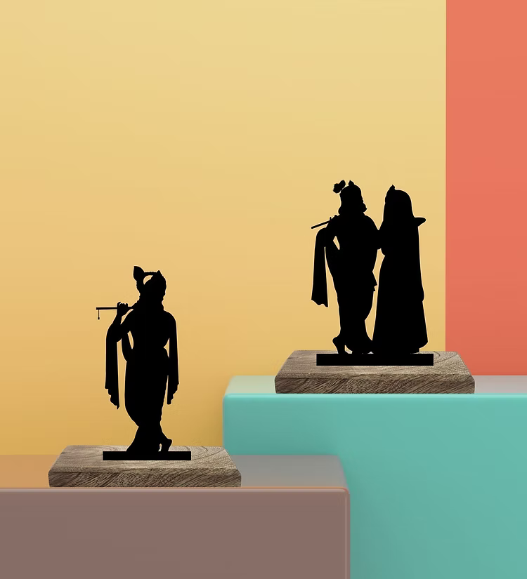 Radhe Krishna Set of 2 Table Décor
