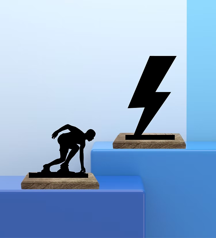 Thundering Athlete Set of 2 Table Décor