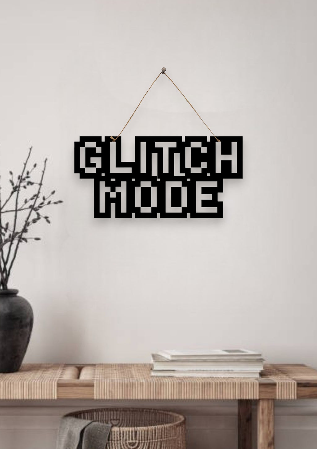 Glitch Mode Metal Hanging