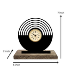Bauhaus Spiral Black Table Clock