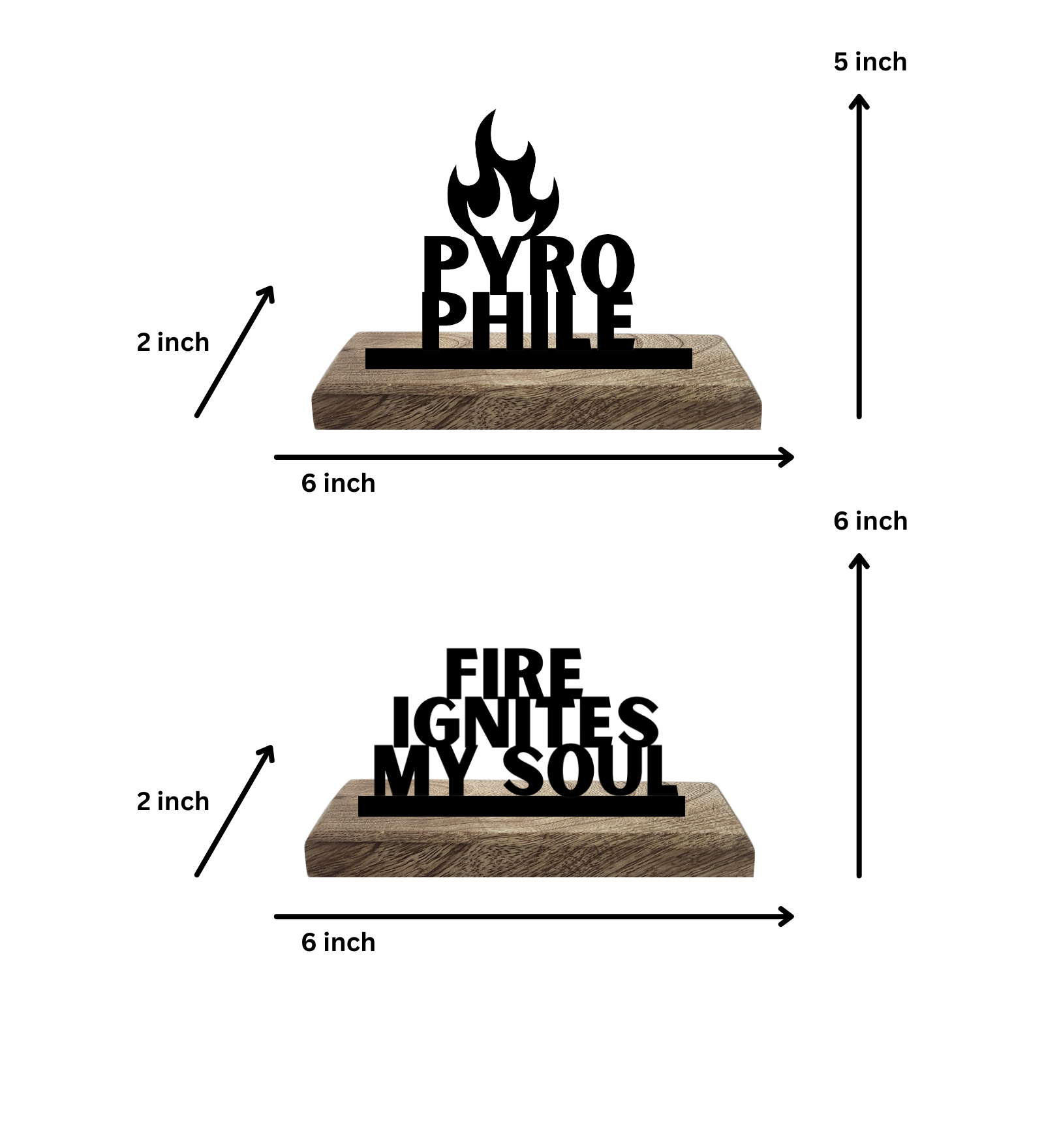 Pyrophile Set of 2 Table Décor