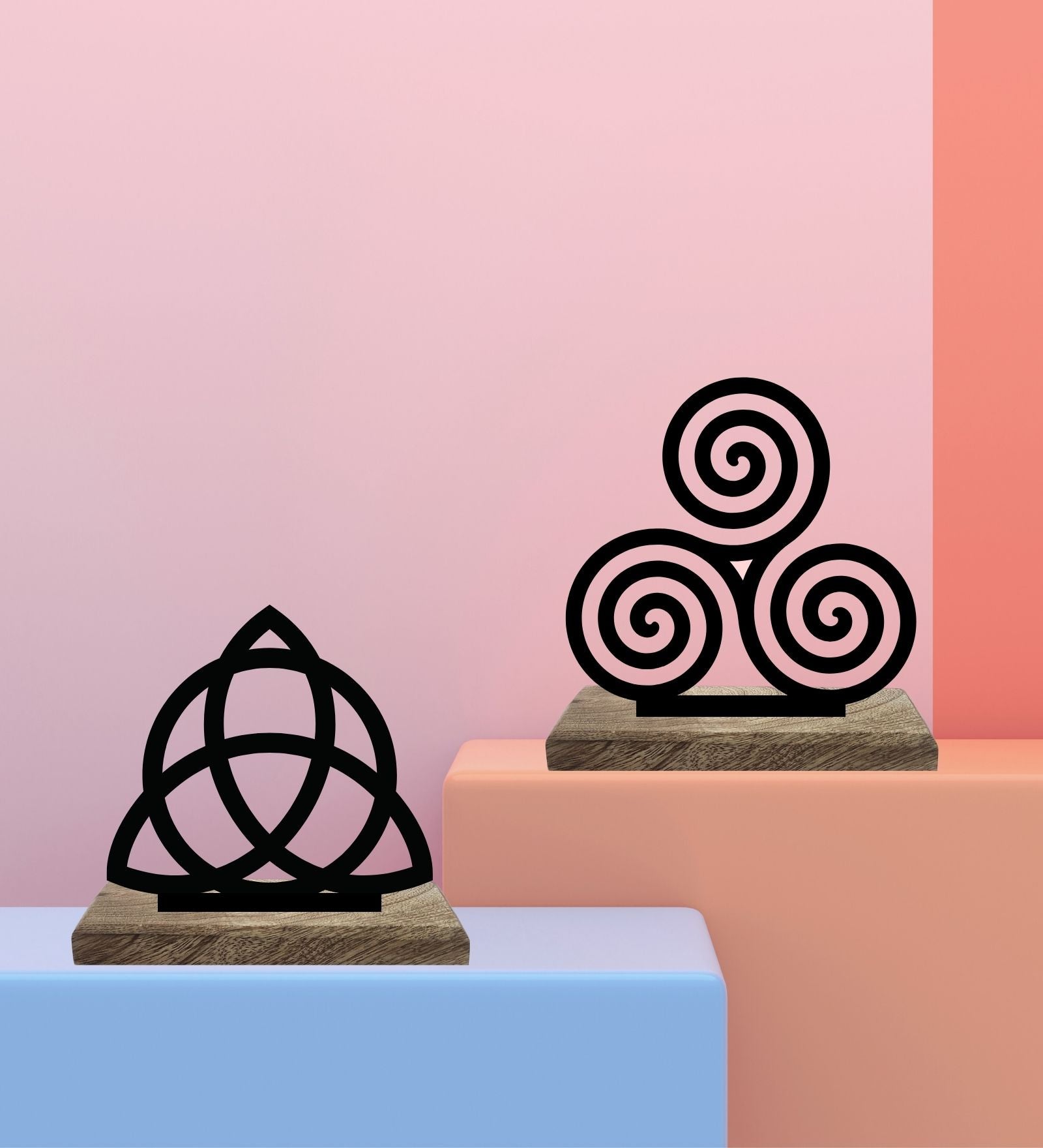 Eternal Knots and Spirals Set of 2 Table Décor