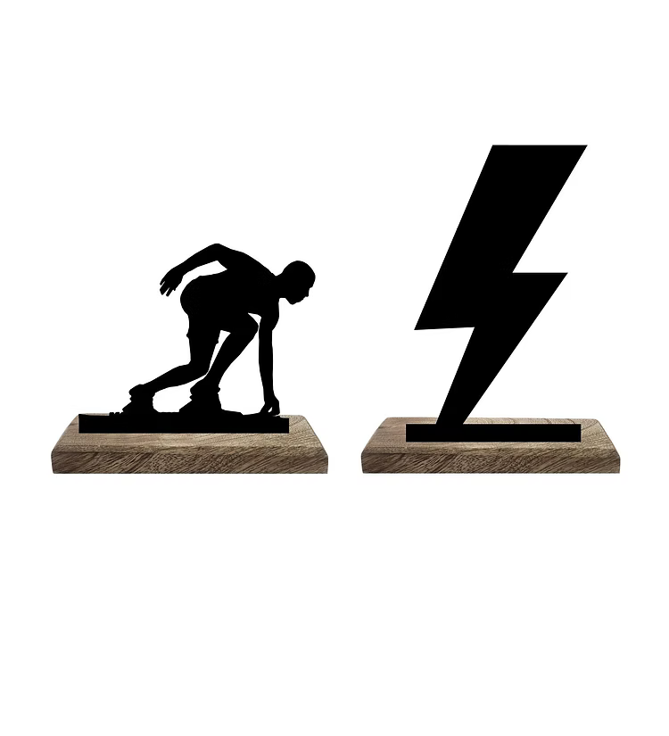 Thundering Athlete Set of 2 Table Décor