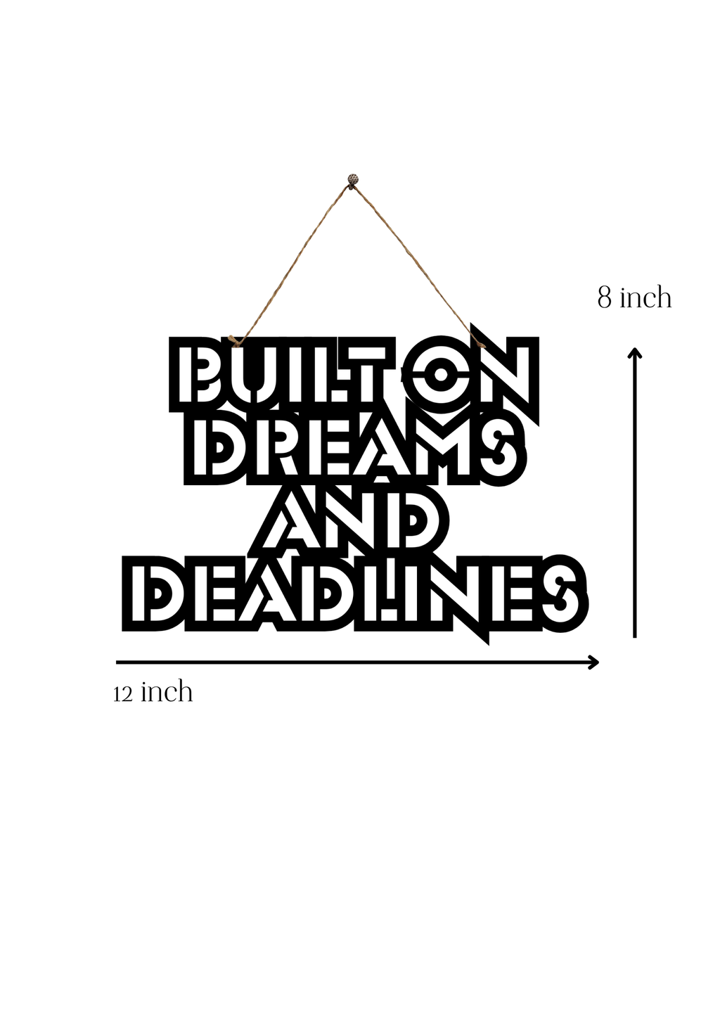 Built on Dreams and Deadlines Metal Hanging