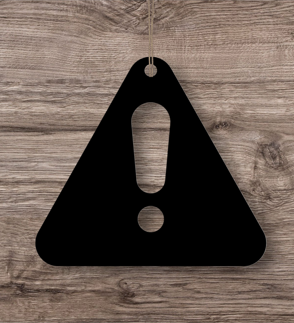 Caution Metal Hanging