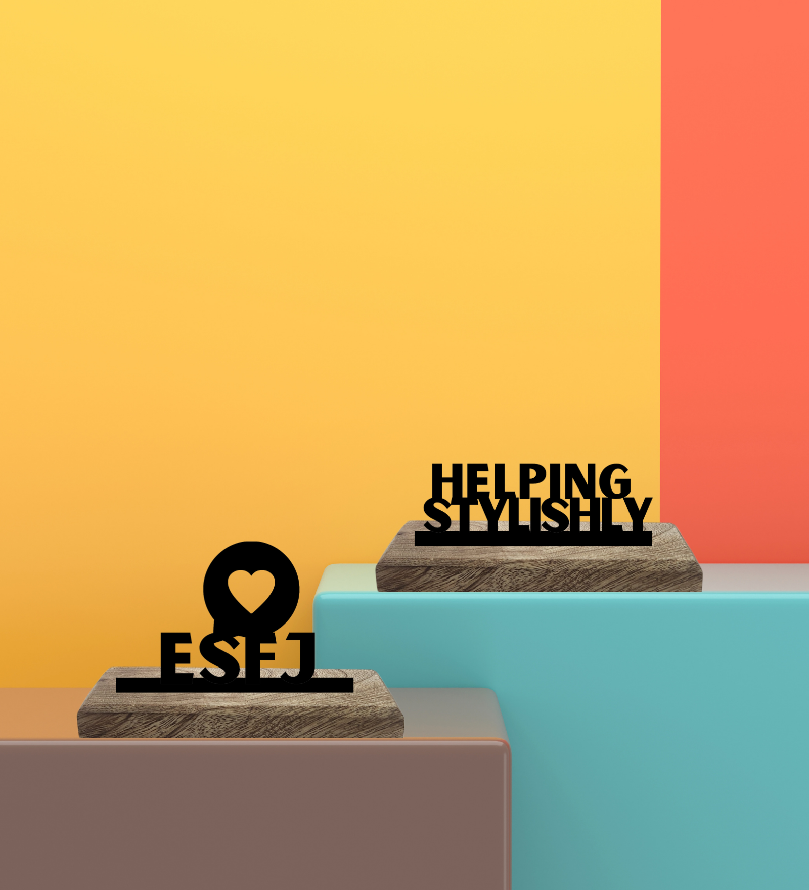 ESFJ Myers Briggs Set of 2 Table Décor