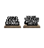 Strong Mind, Bold Execution Set of 2 Table Décor