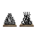 Silent Disregard Set of 2 Table Décor