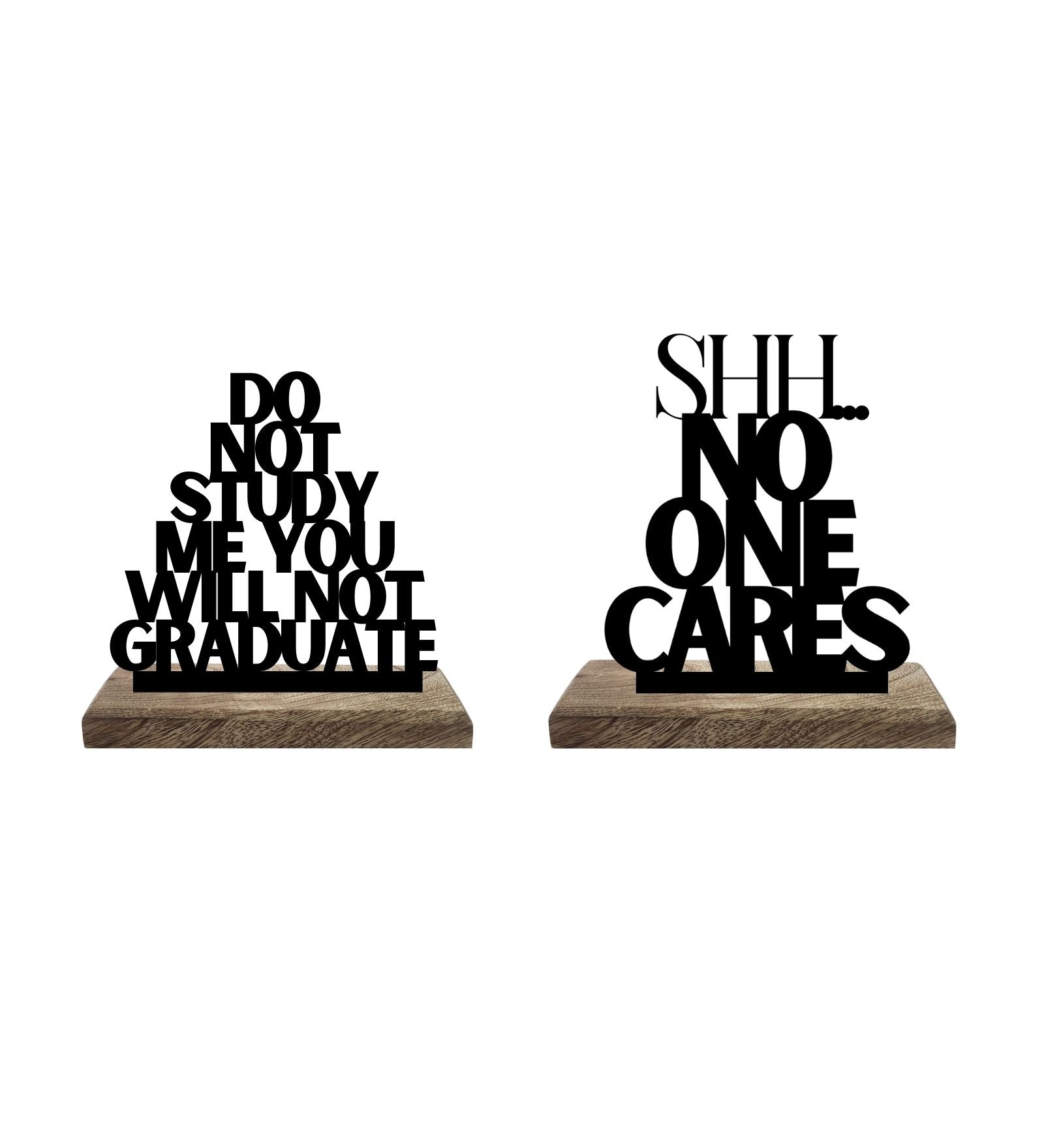 Silent Disregard Set of 2 Table Décor