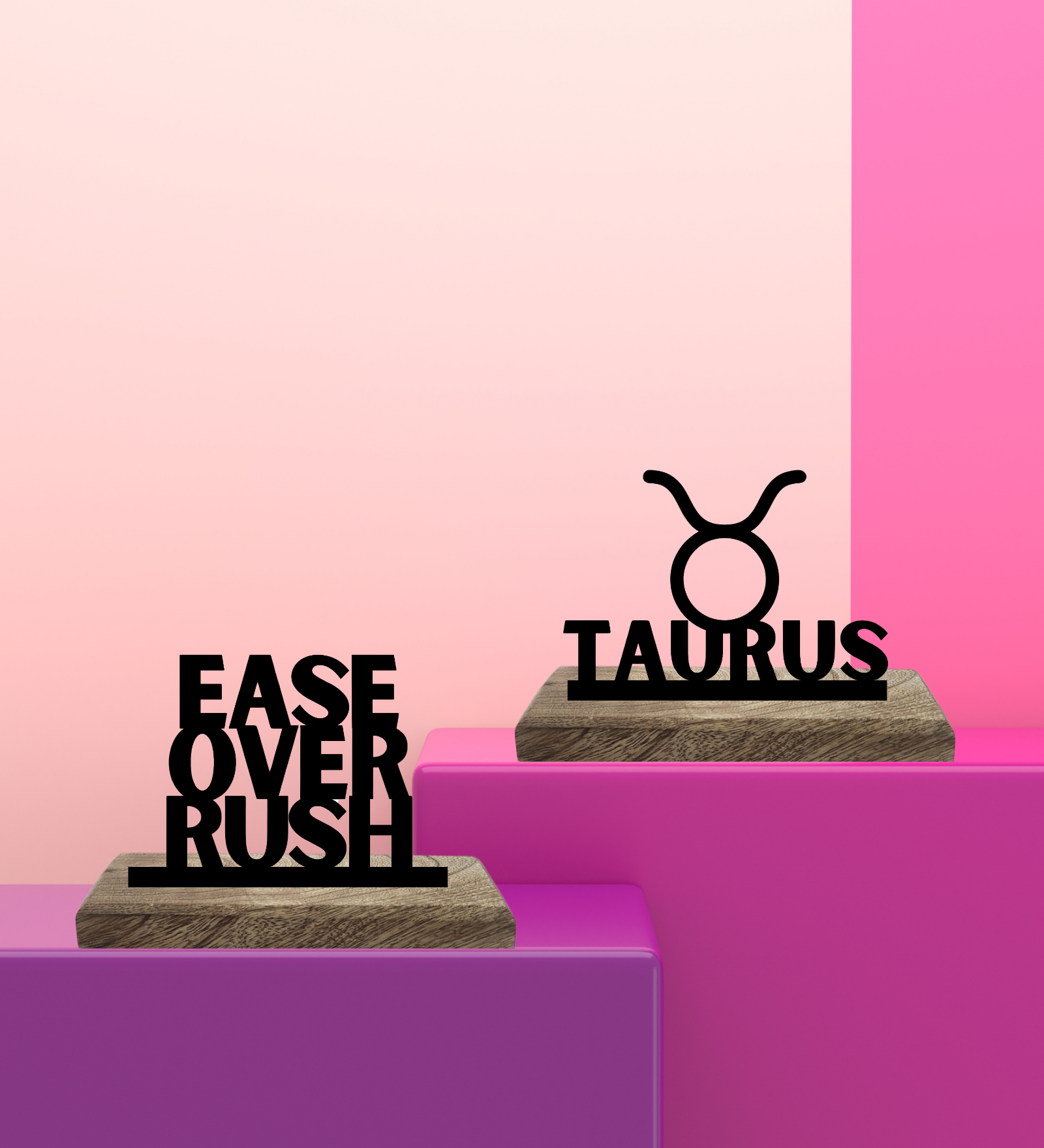 Taurus Sun Sign Set of 2 Table Décor