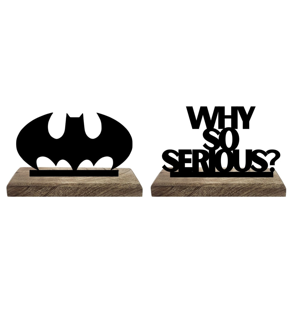 Dark Knight's Playful Pursuit Set of 2 Table Décor