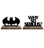 Dark Knight's Playful Pursuit Set of 2 Table Décor