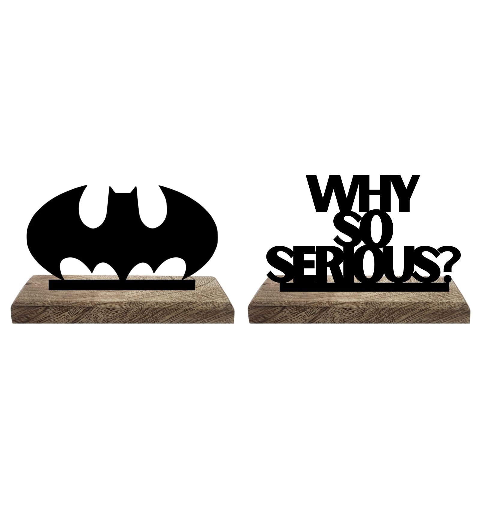 Dark Knight's Playful Pursuit Set of 2 Table Décor