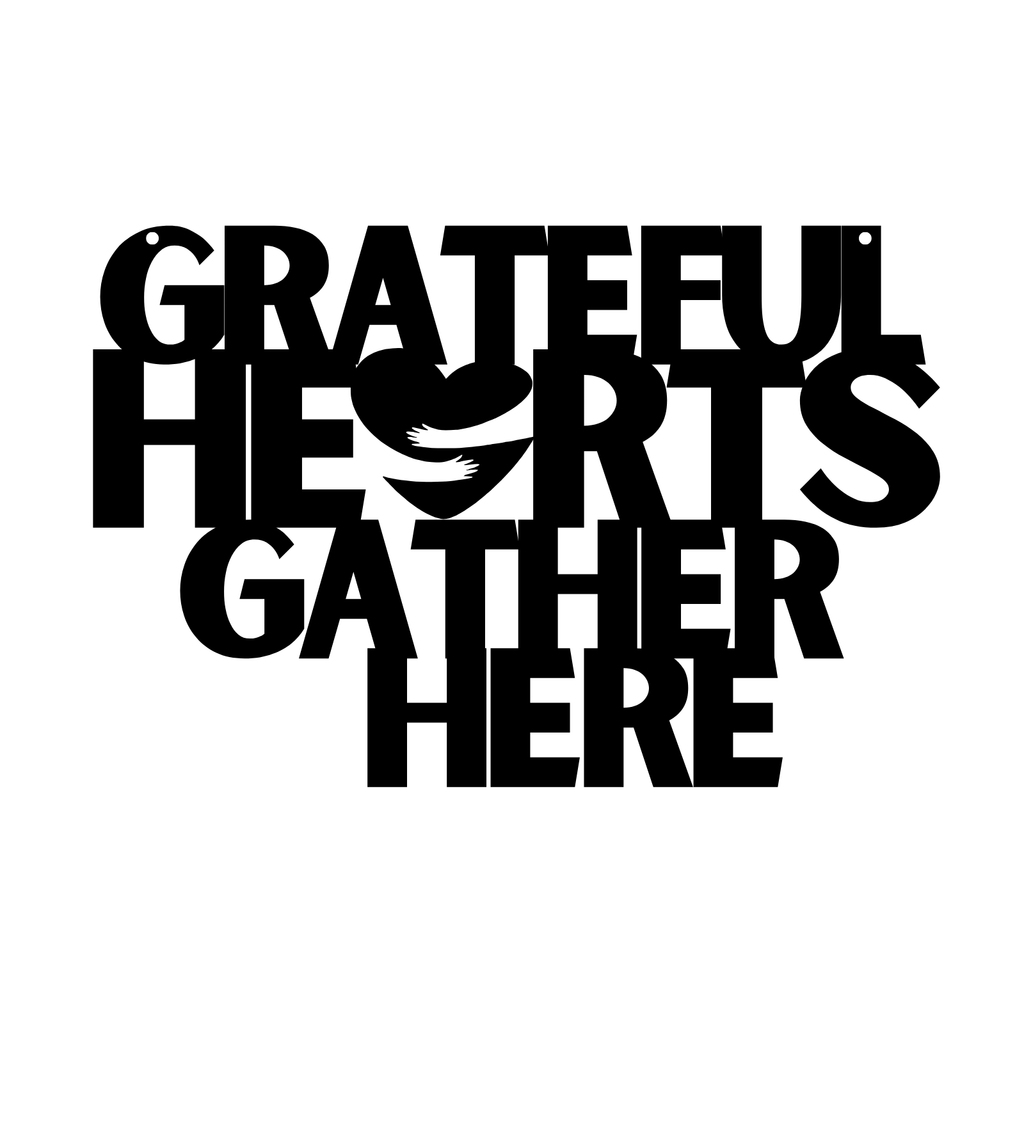 Grateful Hearts Gather Here Metal Hanging