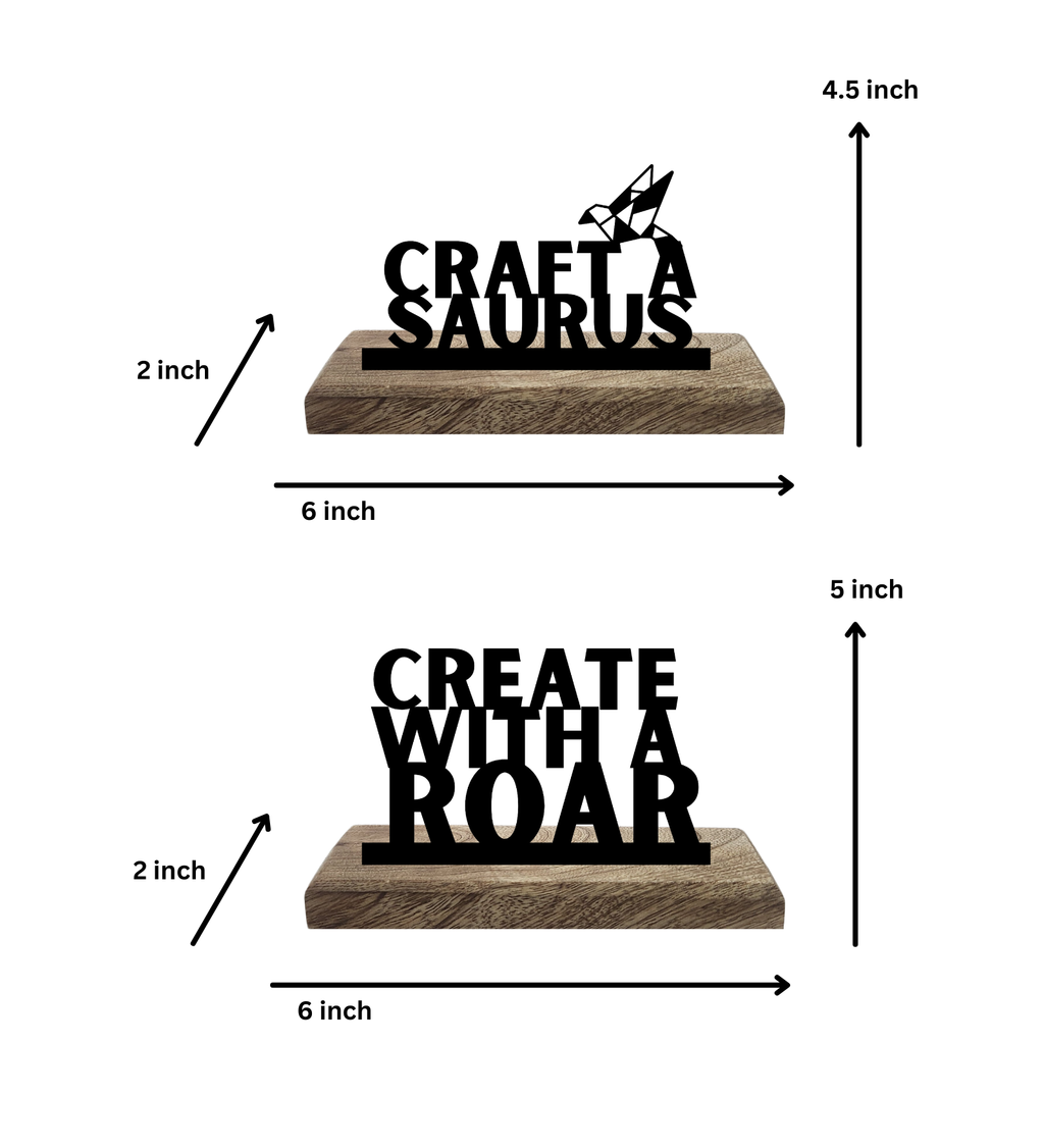 Craft-a-saurus Set of 2 Table Décor