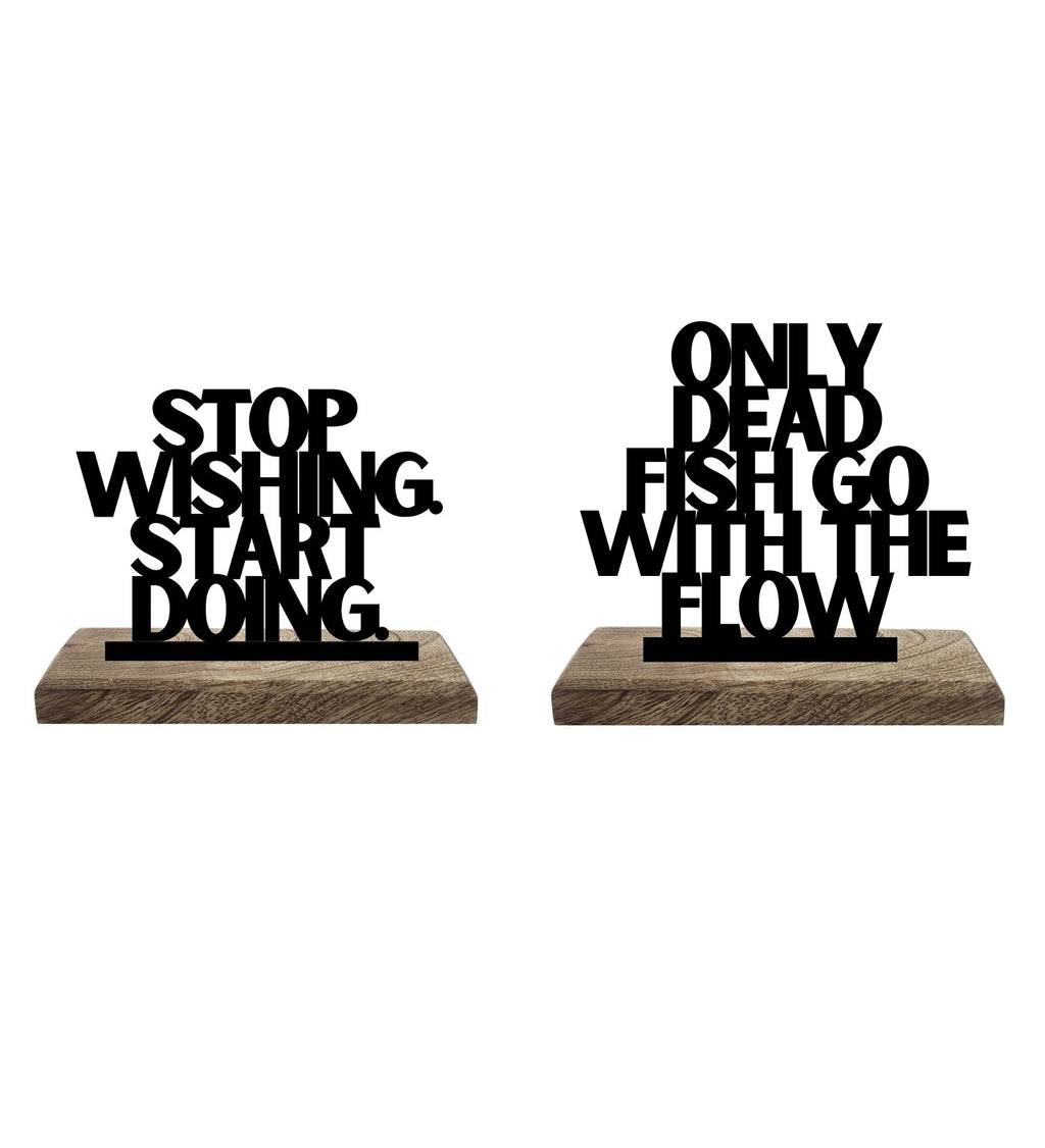 Do, Don't Flow Set of 2 Table Décor