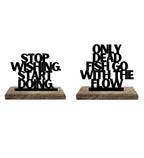 Do, Don't Flow Set of 2 Table Décor