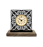 Square Aesthetic Black Table Clock