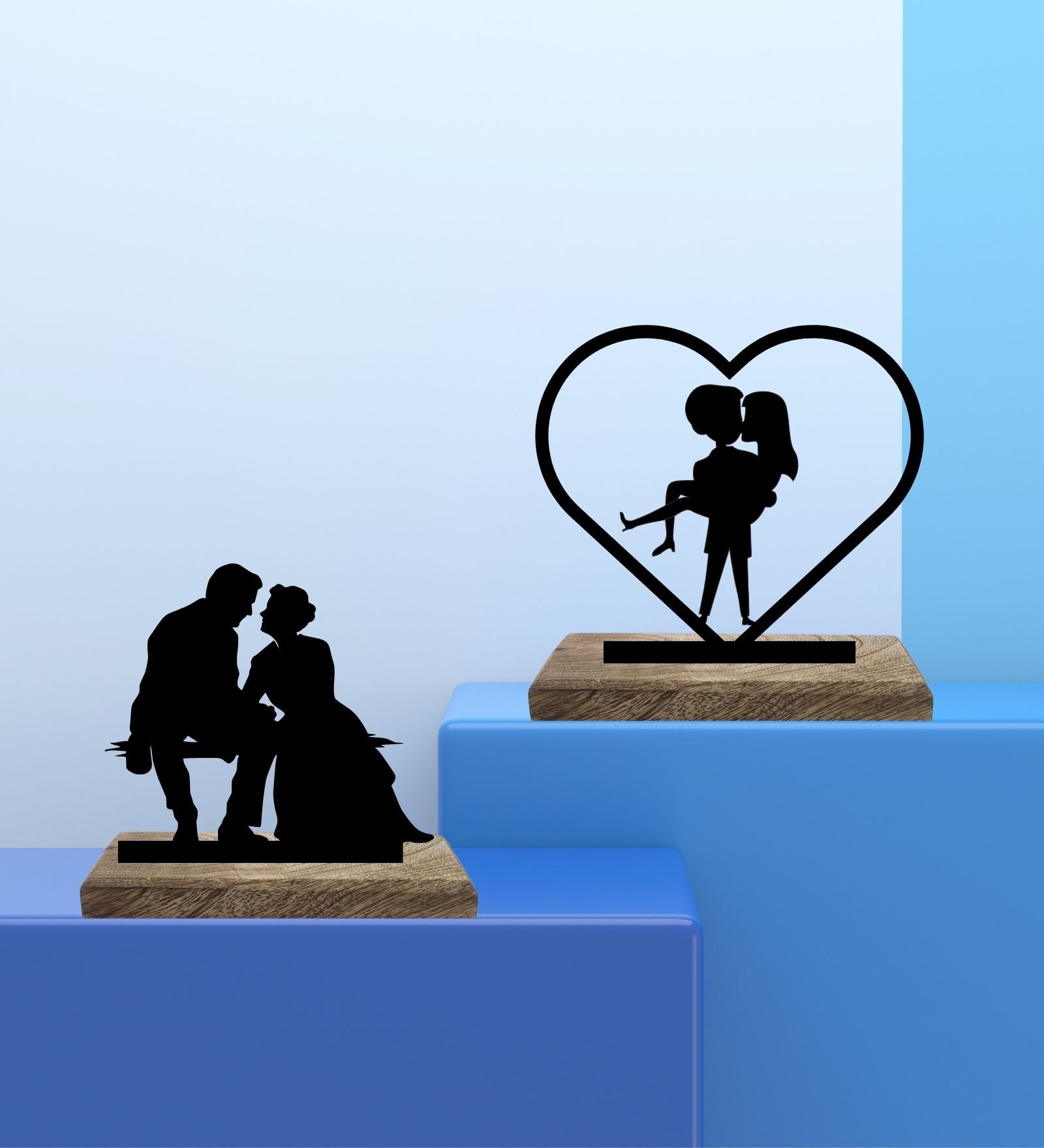 Eternal Love Set of 2 Table Décor