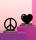 Heart and Peace Set of 2 Table Décor