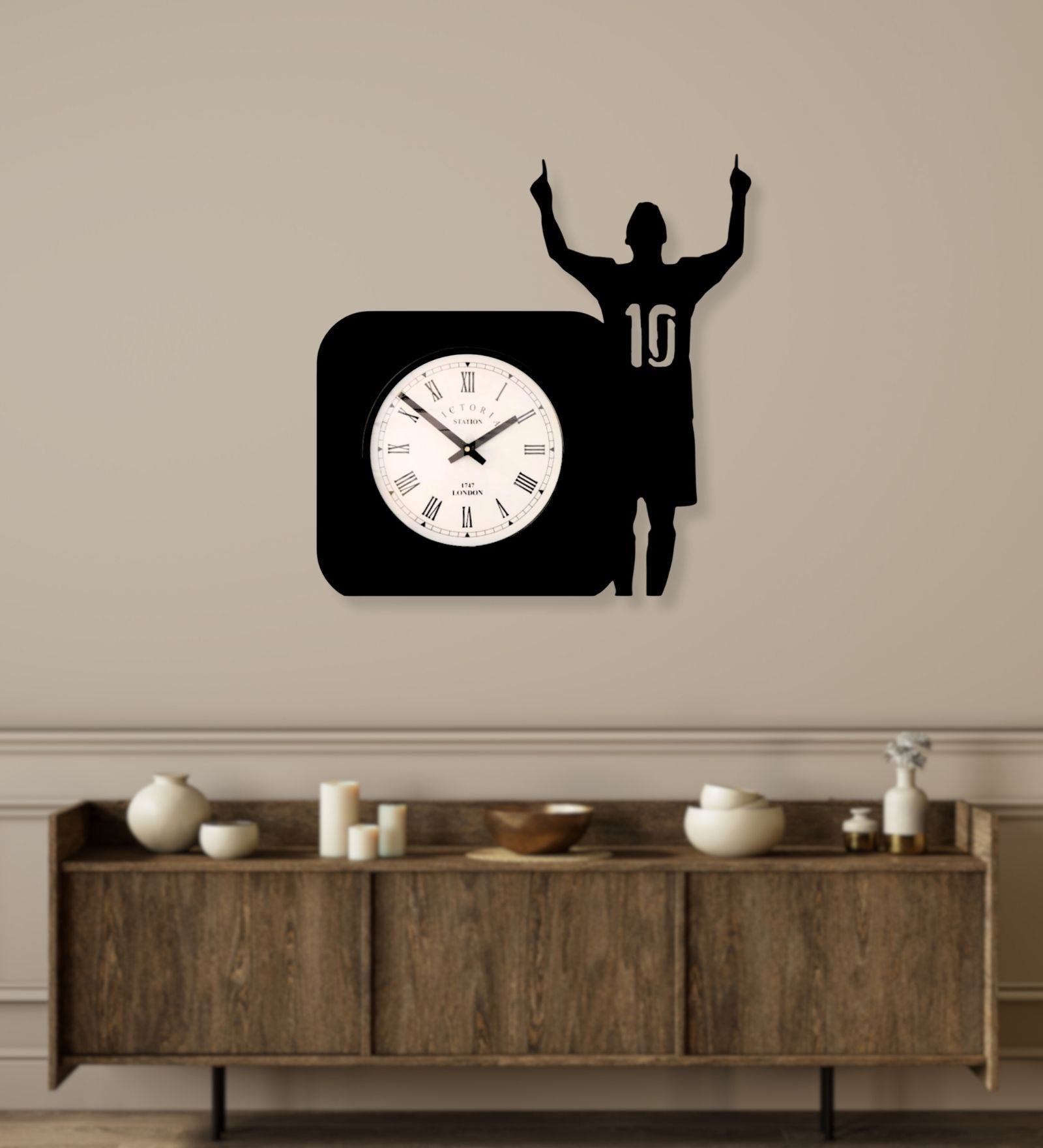 Messi Football Wall Clock