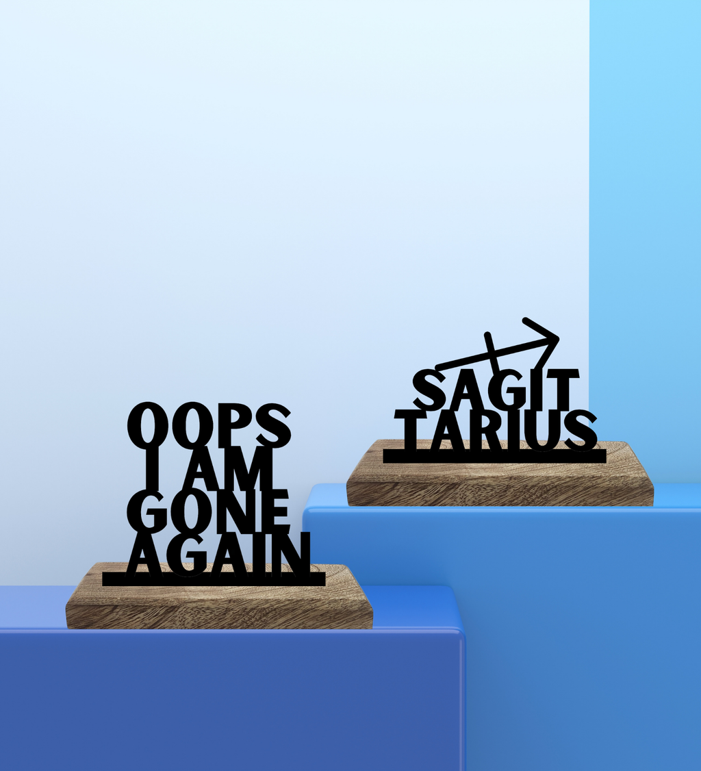 Sagittarius Sun Sign Set of 2 Table Décor