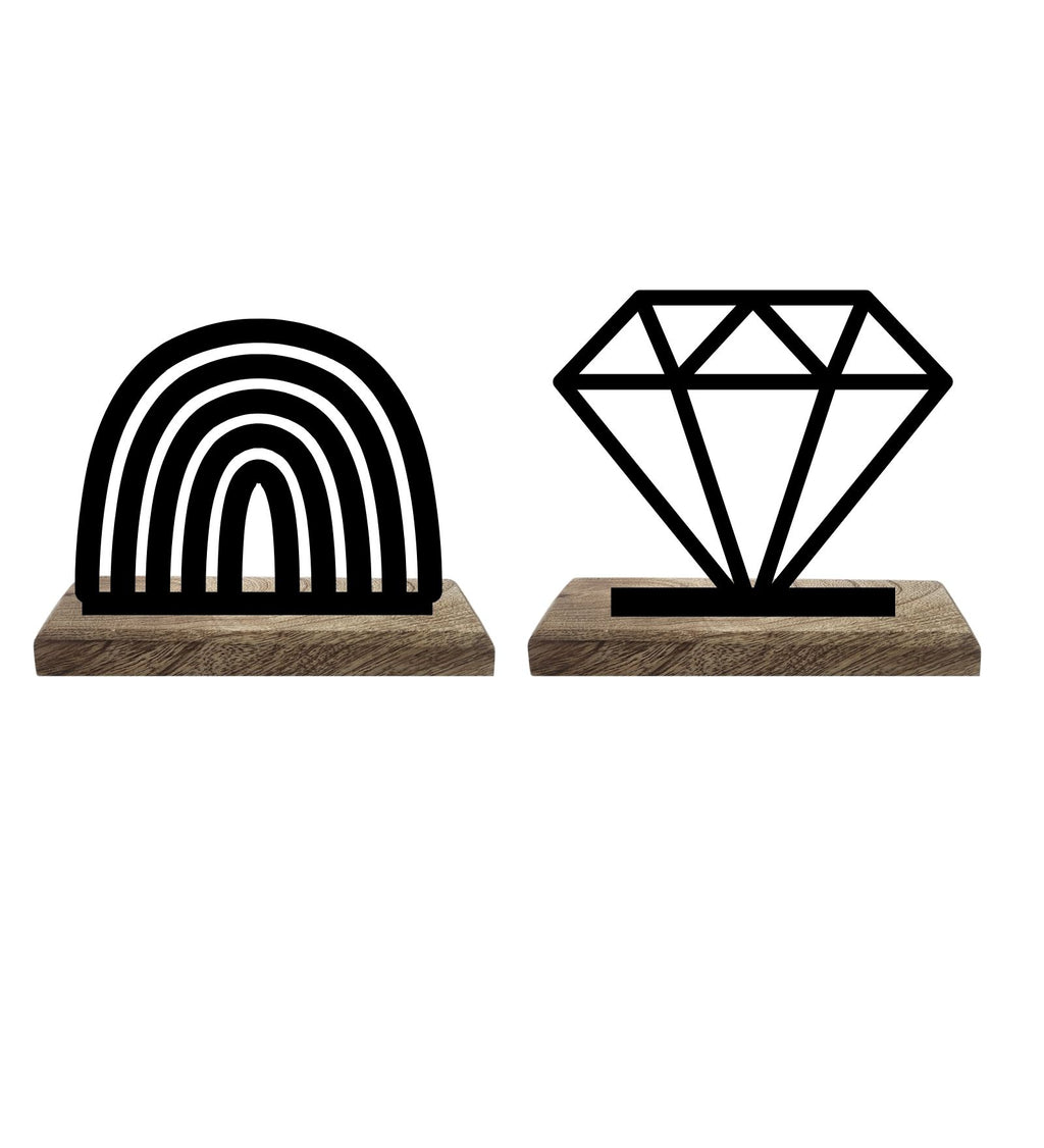 Shimmering Spectrum Set of 2 Table Décor