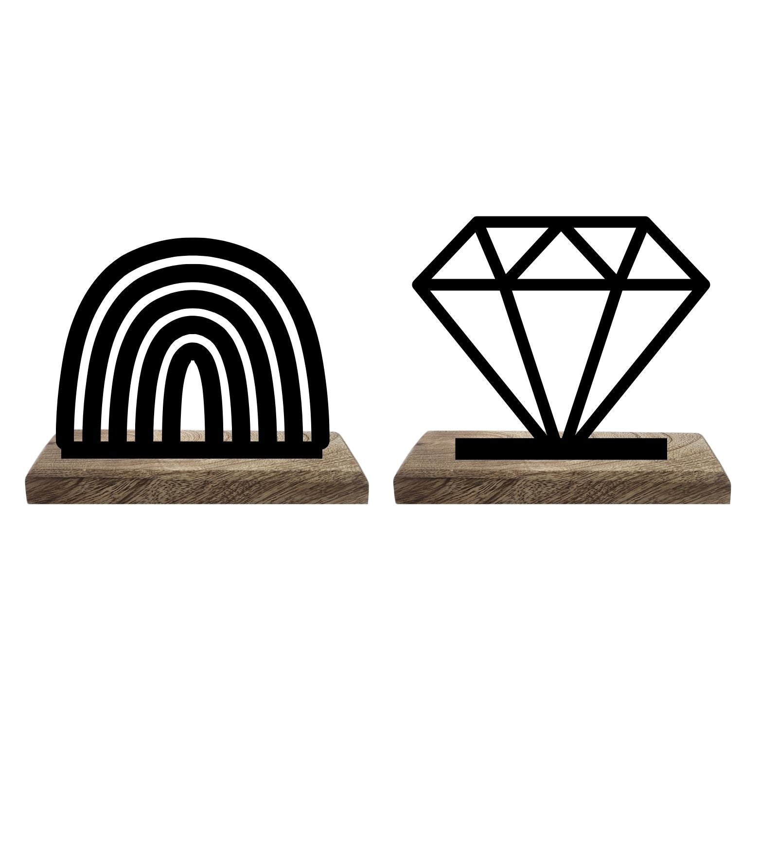 Shimmering Spectrum Set of 2 Table Décor