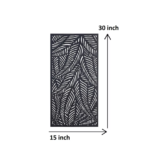 Rectangular Creative Leaves Pattern Panel