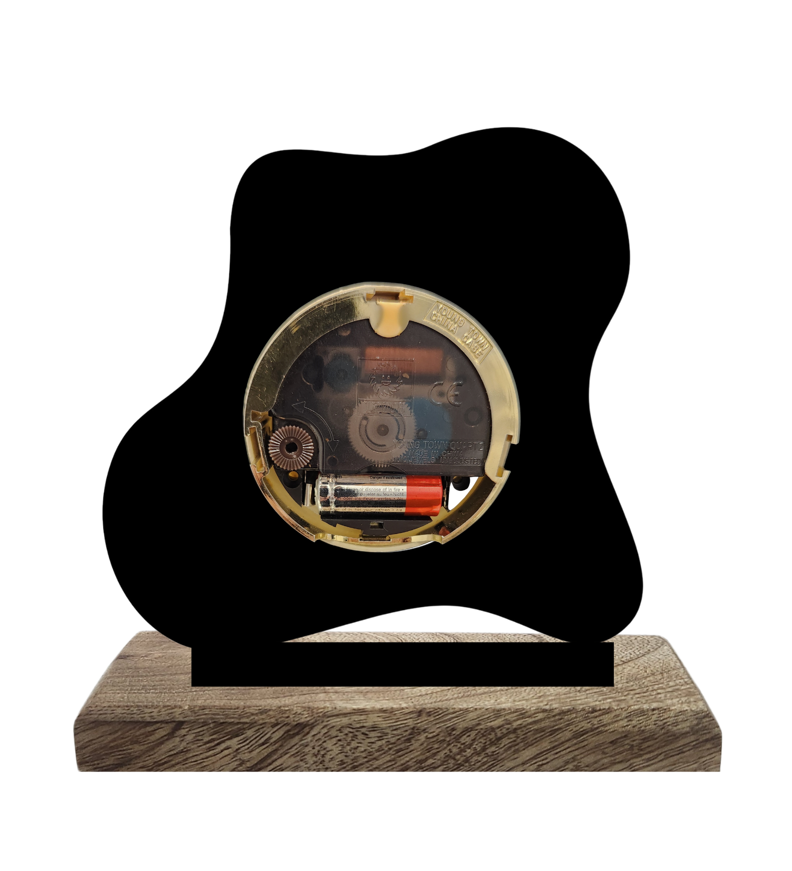 Organic Blob Black Table Clock