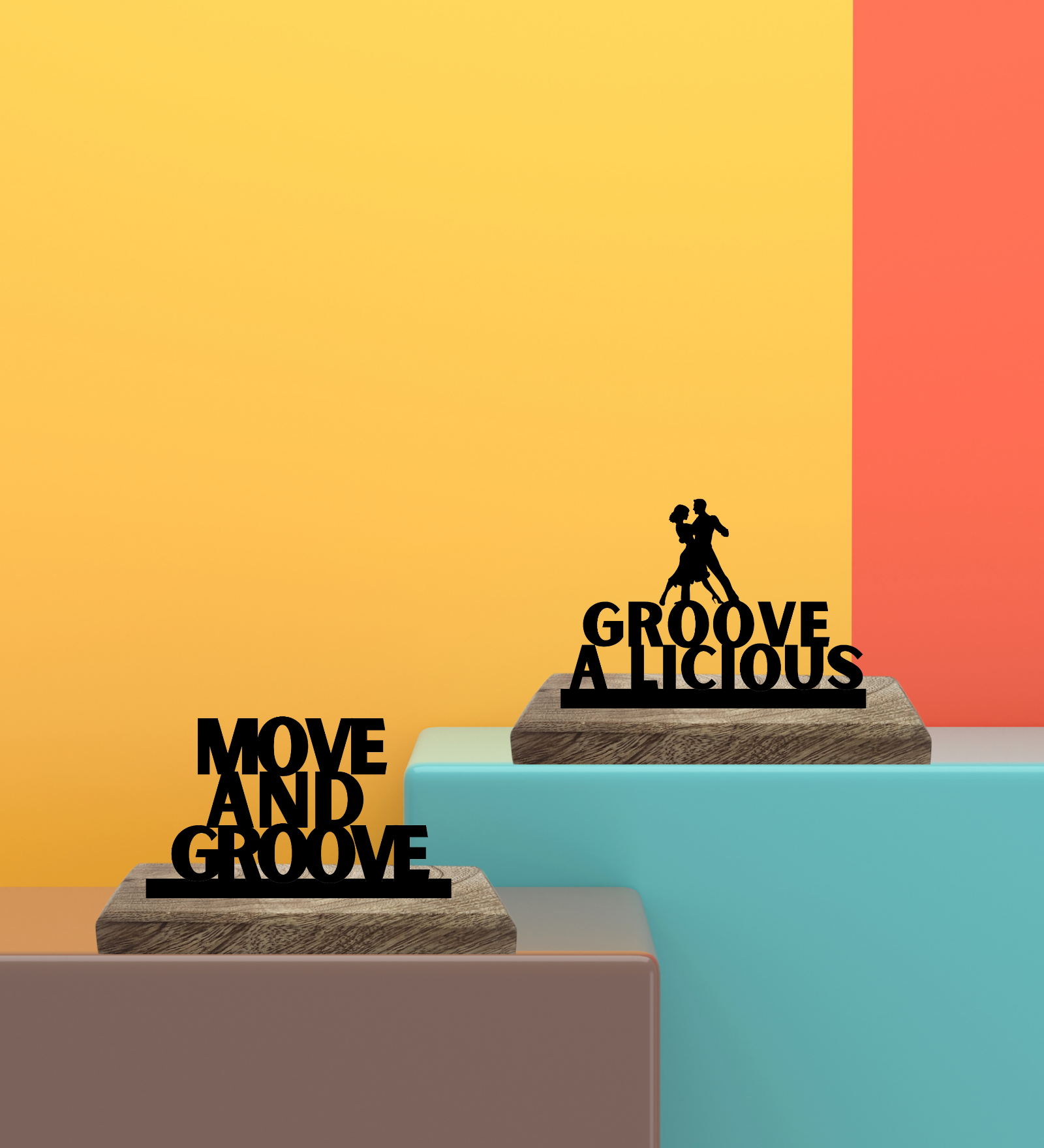 Groove-a-licious Set of 2 Table Décor