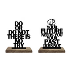 No Try, Only Do Set of 2 Table Décor