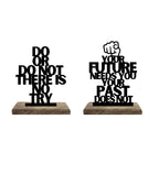 No Try, Only Do Set of 2 Table Décor