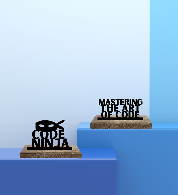 Code Ninja Set of 2 Table Décor