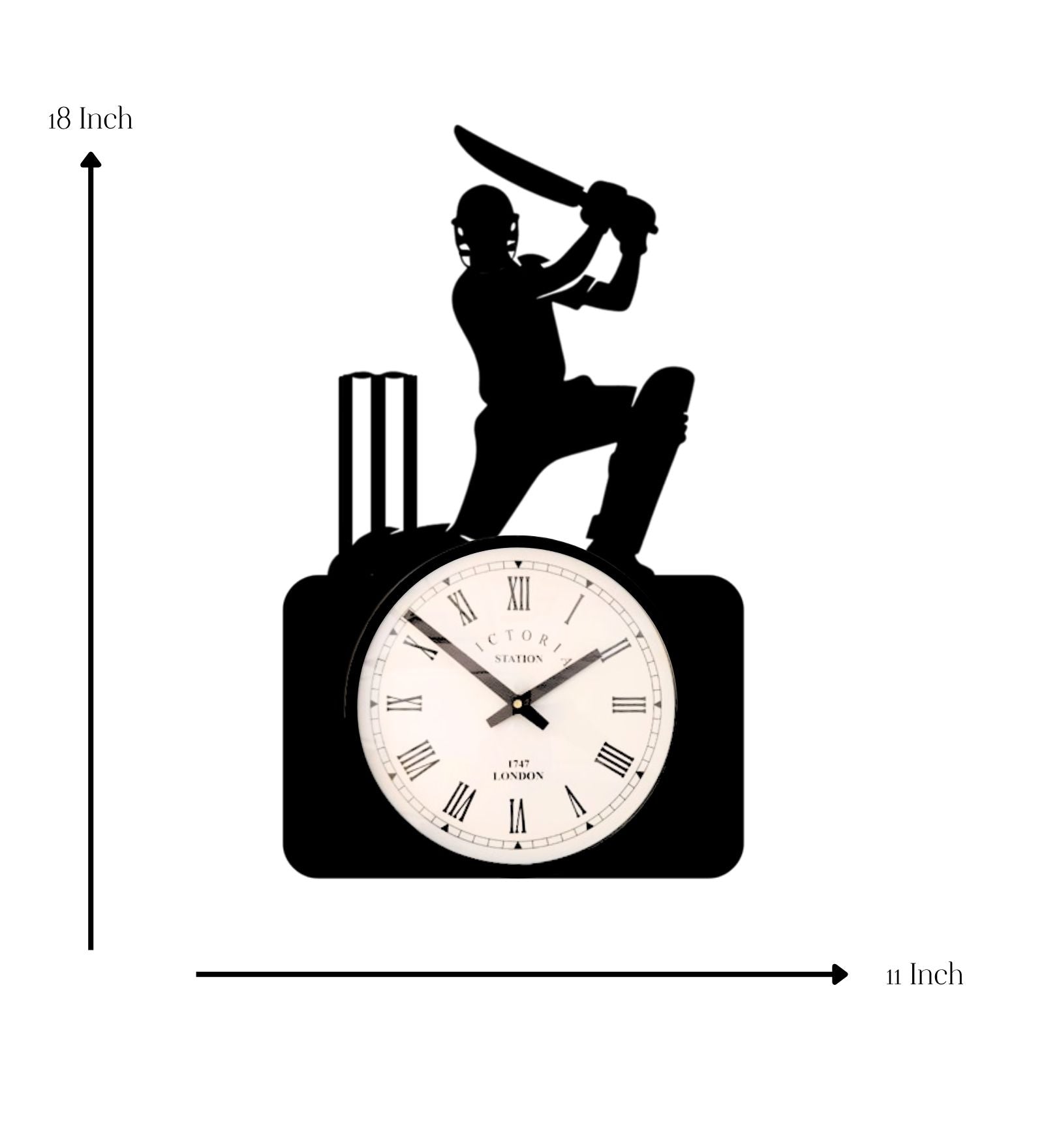 Cricketer Wall Clock