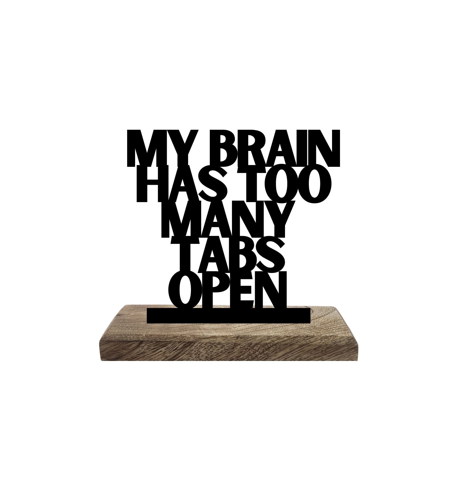 Quiet Cubicle, Busy Brain Set of 2 Table Décor