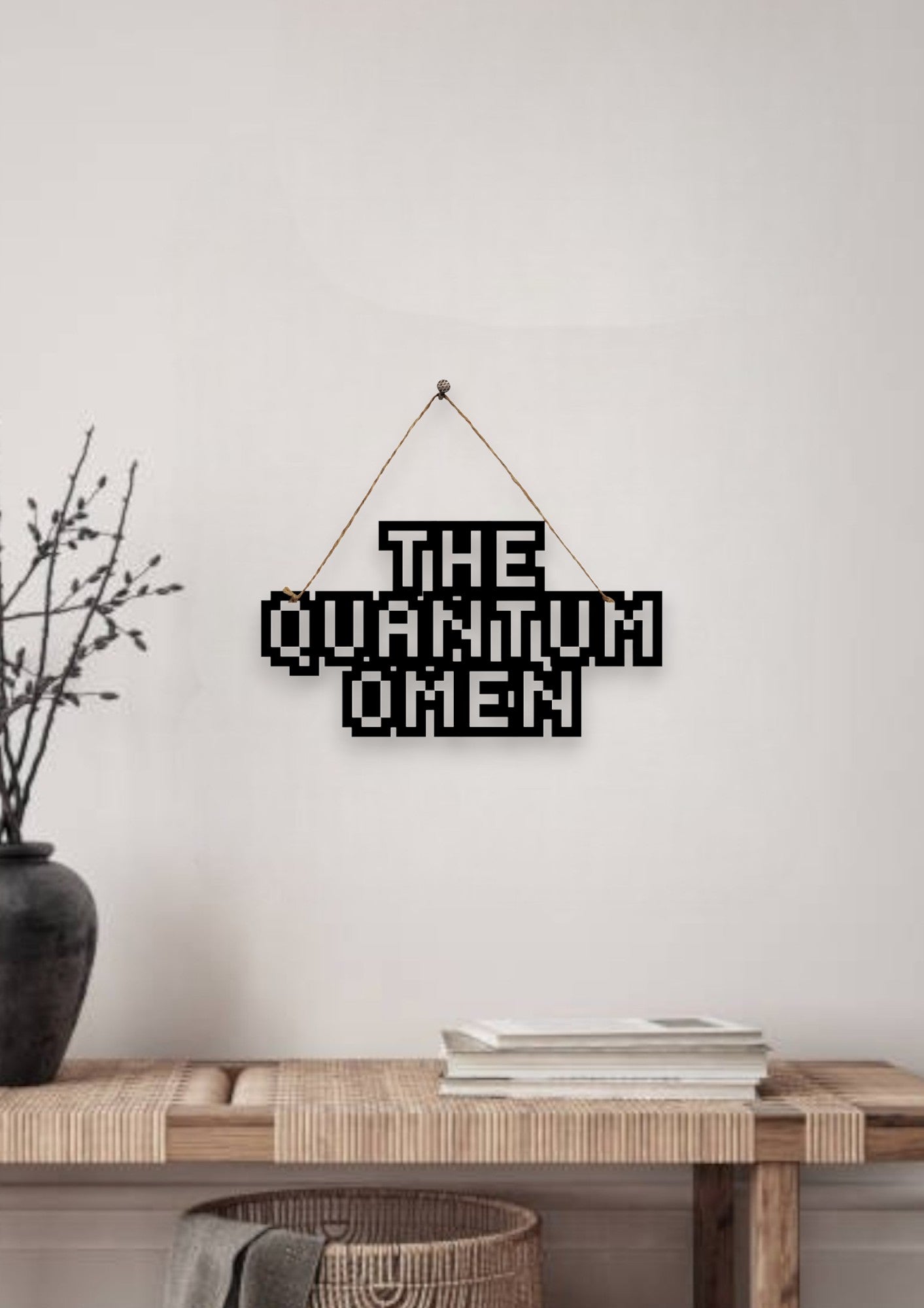 The Quantum Omen Metal Hanging