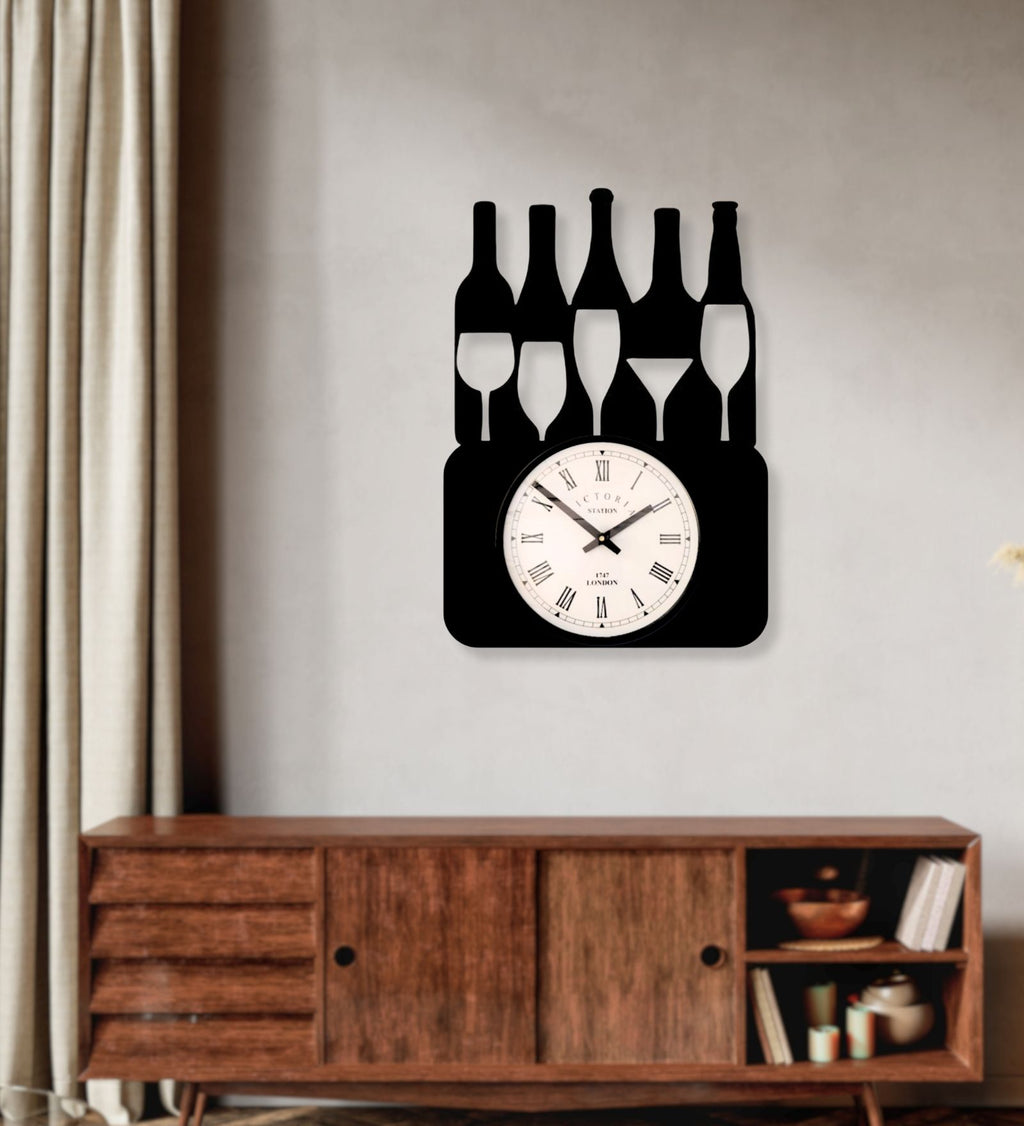 Glass of Wine Wall Clock