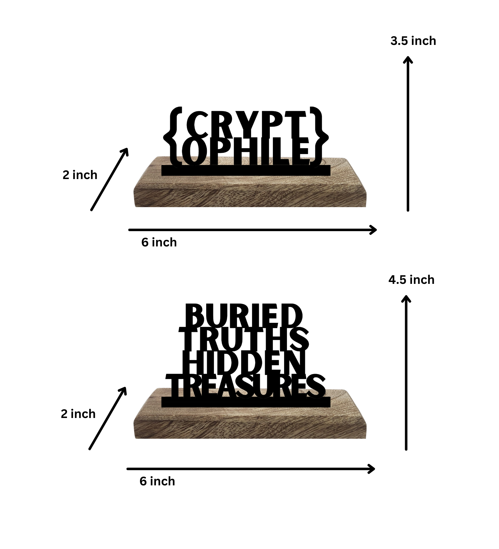 Cryptophile Set of 2 Table Décor