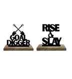 Rise Up, Goal Digger Set of 2 Table Décor