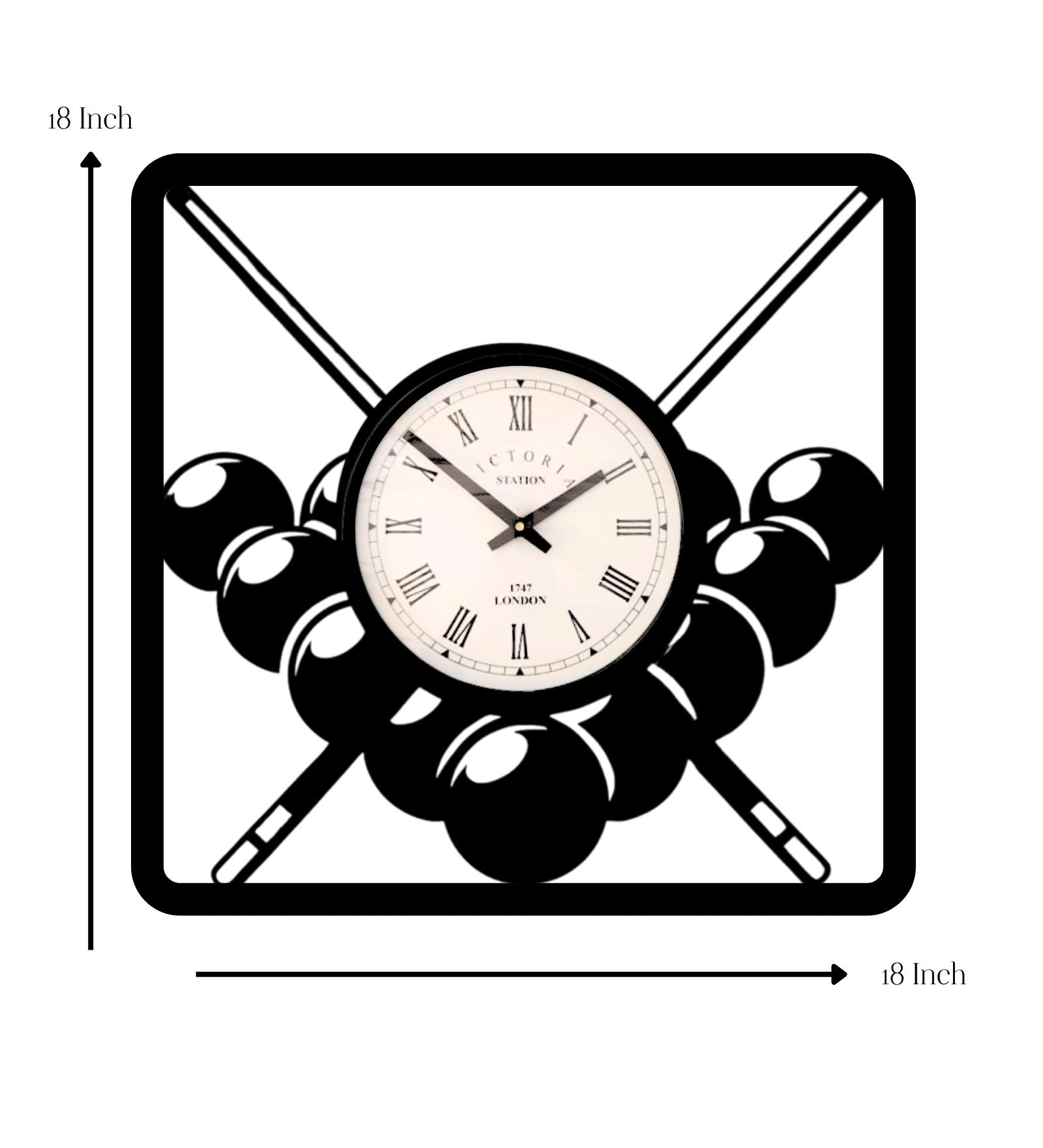 Snooker Pool Wall Clock
