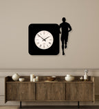 Running Athlete Wall Clock