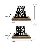 Peace and Power Set of 2 Table Décor