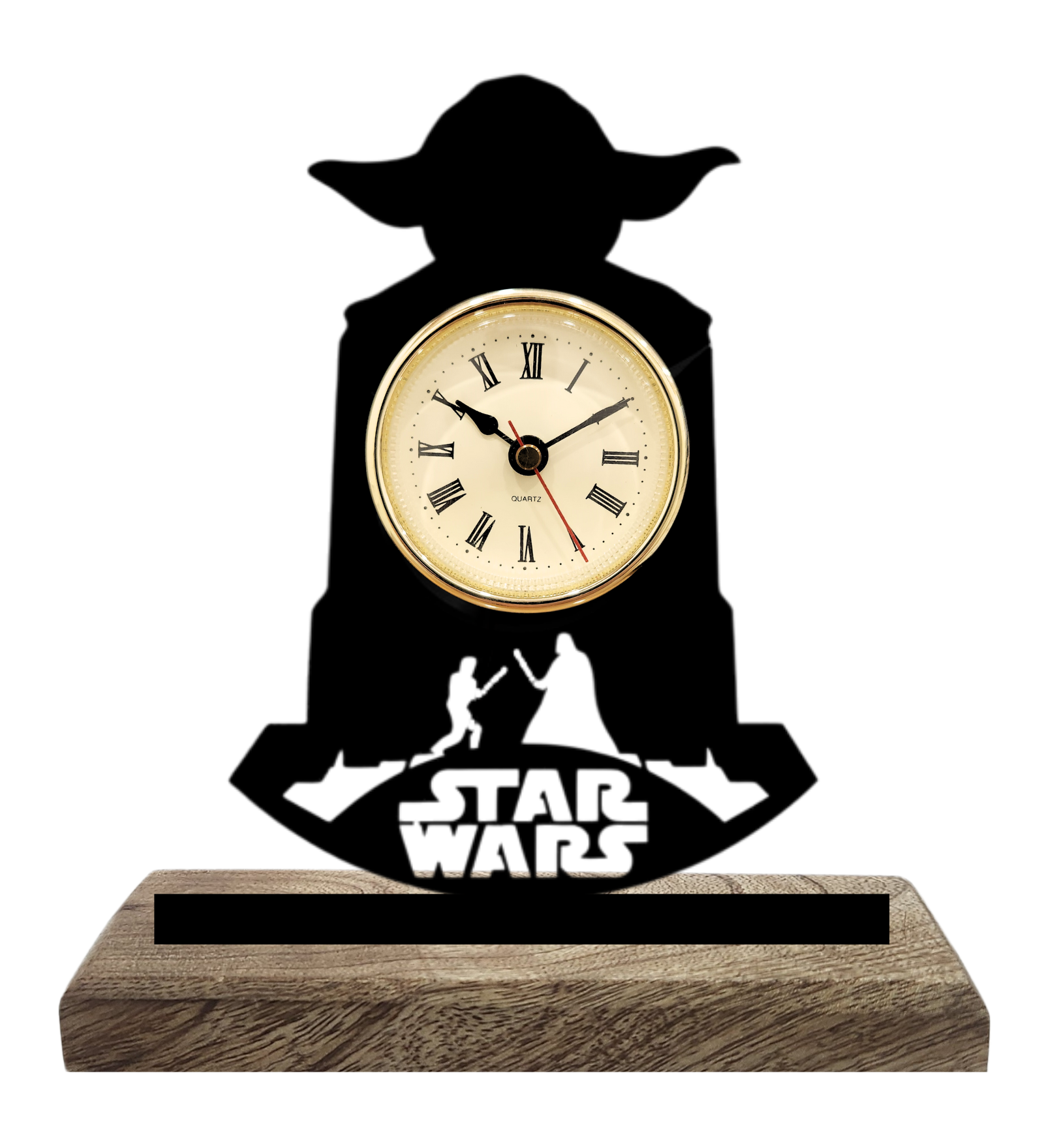 Yoda Star Wars Black Table Clock