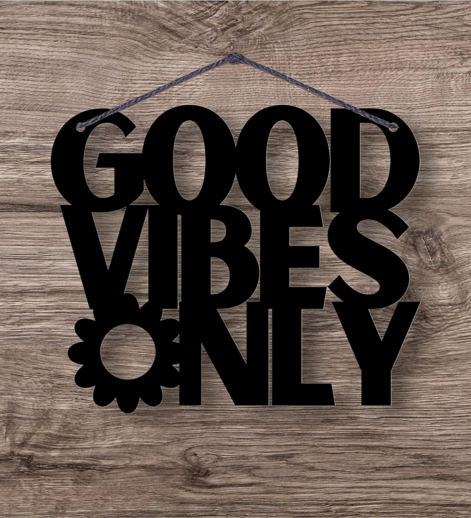 Good Vibes Only Metal Hanging