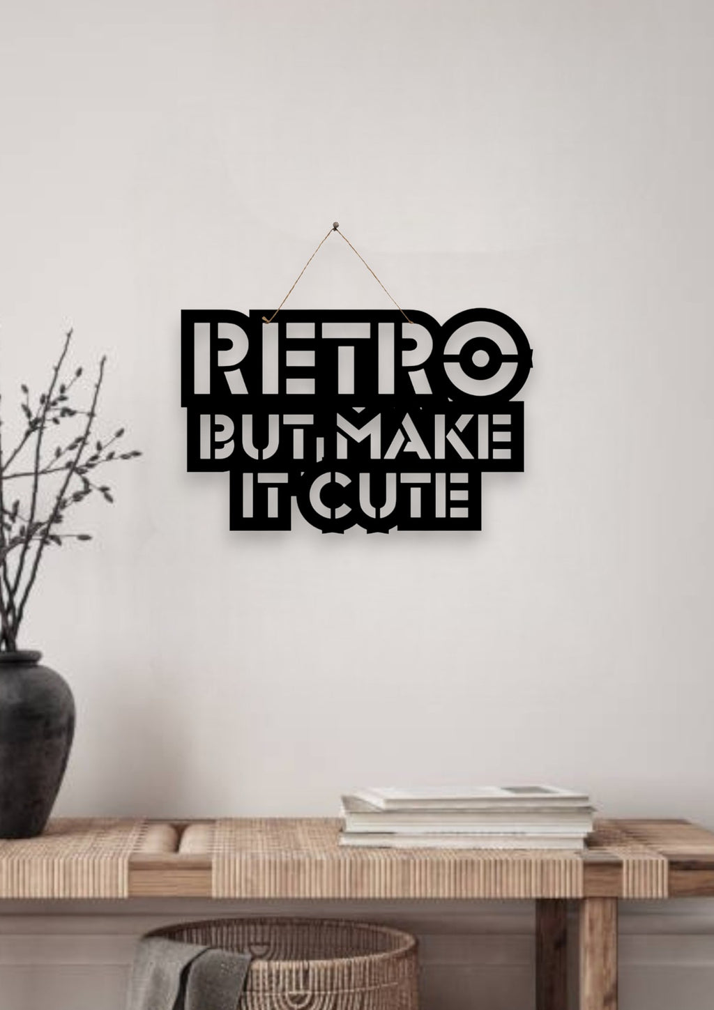 Retro But Make it Cute Metal Hanging