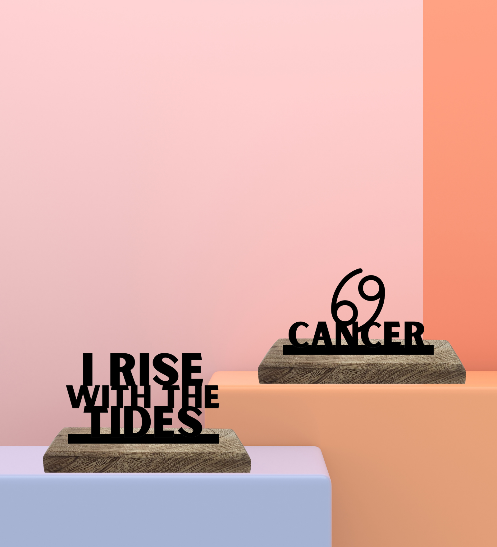 Cancer Sun Sign Set of 2 Table Décor