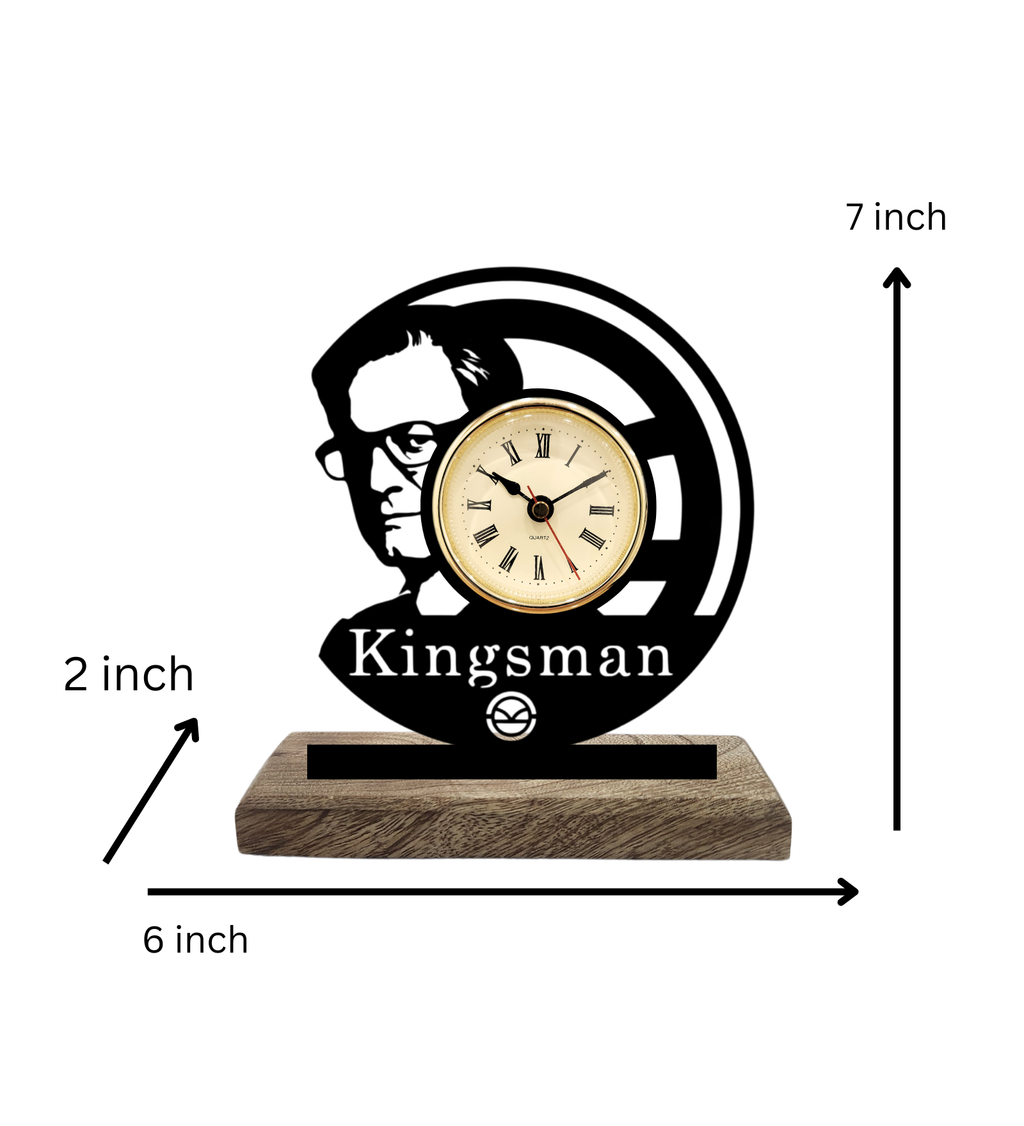 Kingsman Black Table Clock