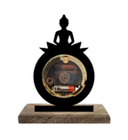 Buddha Meditation Black Table Clock