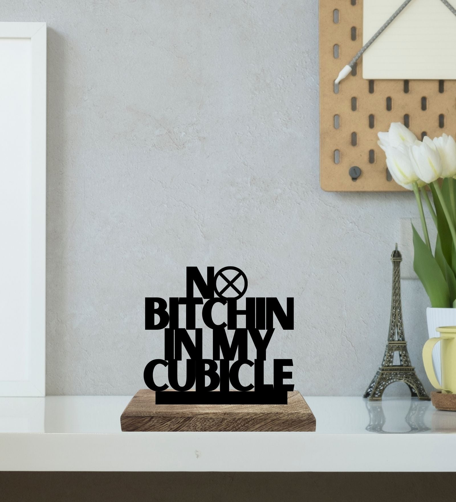 Quiet Cubicle, Busy Brain Set of 2 Table Décor